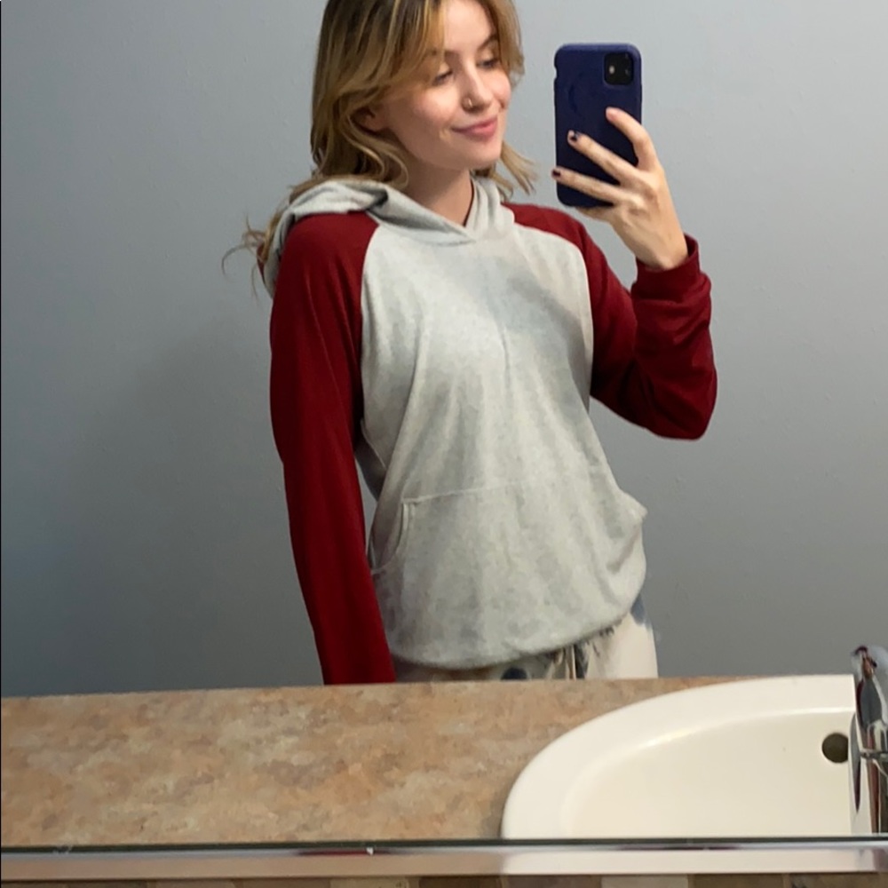 Red Baseball Hoodie - Picture 2 of 4